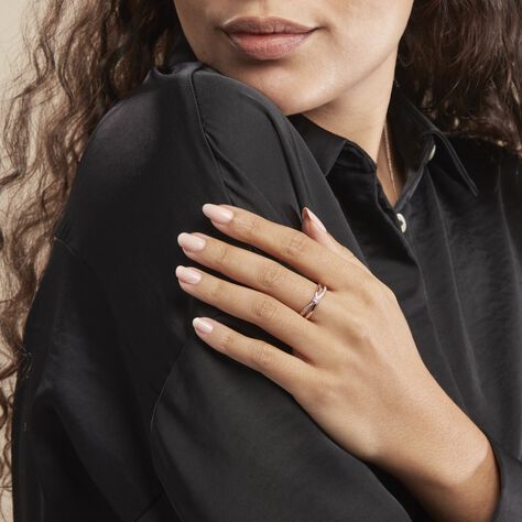 Bague Bertheline Argent Rose Oxyde De Zirconium - Bagues solitaires Femme | Histoire d’Or
