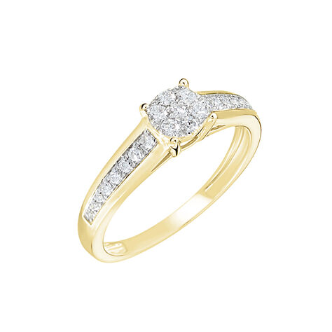 Bague Or Jaune Multi Pierres Diamants - Bagues avec pierre Femme | Histoire d’Or