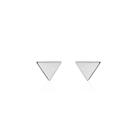 Boucles D'oreilles Puces Trilia Argent Blanc - Boucles d'oreilles fantaisie Femme | Histoire d’Or