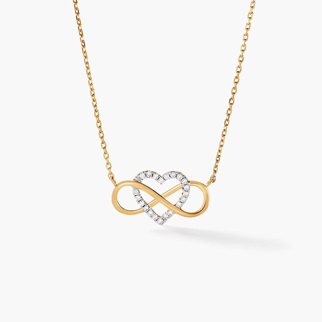 Collier Lacey Or Bicolore Oxyde De Zirconium - F&ecirc;te des m&egrave;res Femme | Histoire d&rsquo;Or