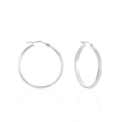 Créoles Shalana Or Blanc - Boucles d'oreilles créoles Femme | Histoire d’Or