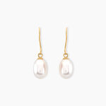 Boucles D'oreilles Pendantes Baroque Or Jaune Perle De Culture - Boucles d'oreilles pendantes Femme | Histoire d&rsquo;Or