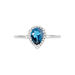Bague Anatolie Or Blanc Topaze Et Oxyde De Zirconium - Bagues solitaires Femme | Histoire d’Or