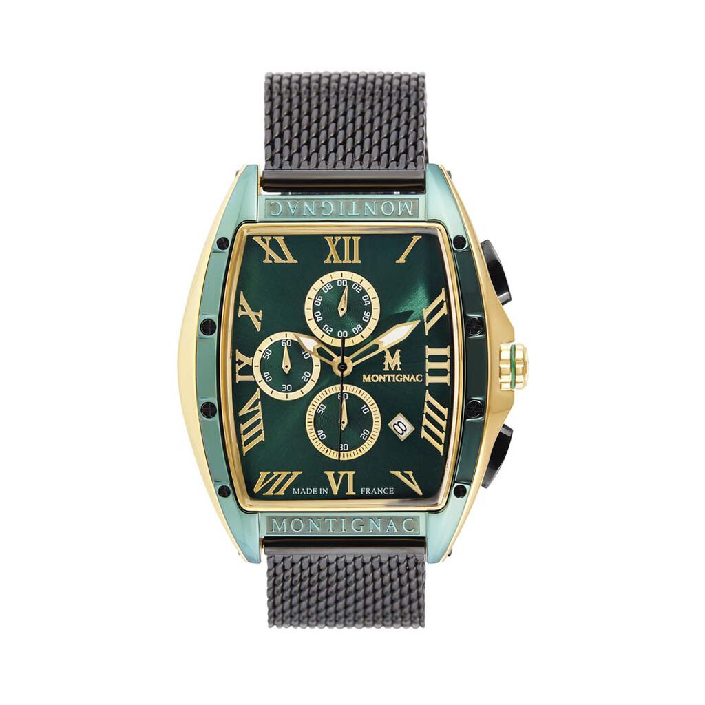 Montre Montignac Tonneau Vert - Montres Homme | Histoire d&rsquo;Or