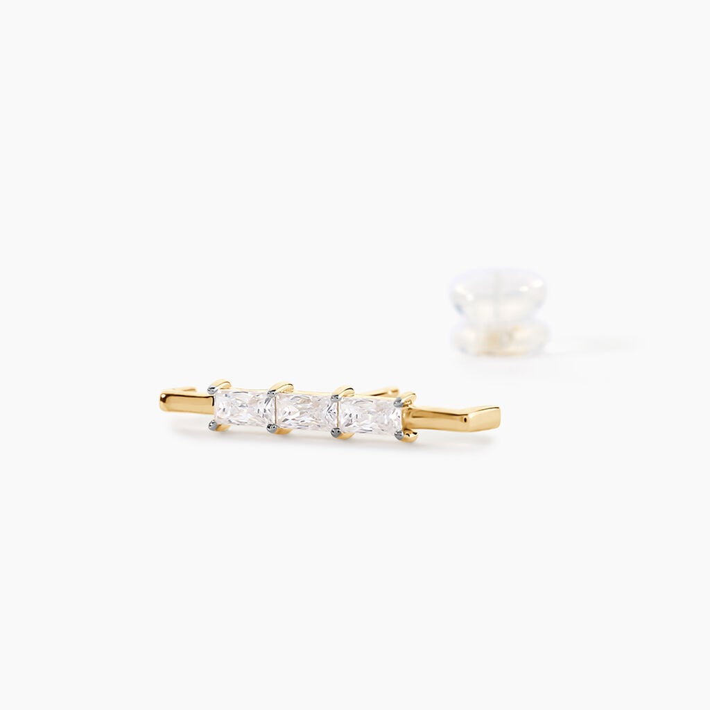 Bijou D'oreille Unitaire Alon Or Jaune Oxyde De Zirconium - Boucles d'oreilles empierr&eacute;es Femme | Histoire d&rsquo;Or