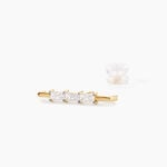 Bijou D'oreille Unitaire Alon Or Jaune Oxyde De Zirconium - Boucles d'oreilles empierr&eacute;es Femme | Histoire d&rsquo;Or