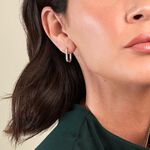 Cr&eacute;oles Lutetia Argent Blanc Oxyde De Zirconium - Boucles d'oreilles cr&eacute;oles Femme | Histoire d&rsquo;Or