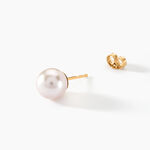 Boucles D'oreilles Puces Kesya Or Jaune Perle De Culture - Clous d'oreilles Femme | Histoire d&rsquo;Or