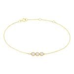 Bracelet Or Jaune Caleb Oxydes De Zirconium - Bracelets Femme | Histoire d&rsquo;Or