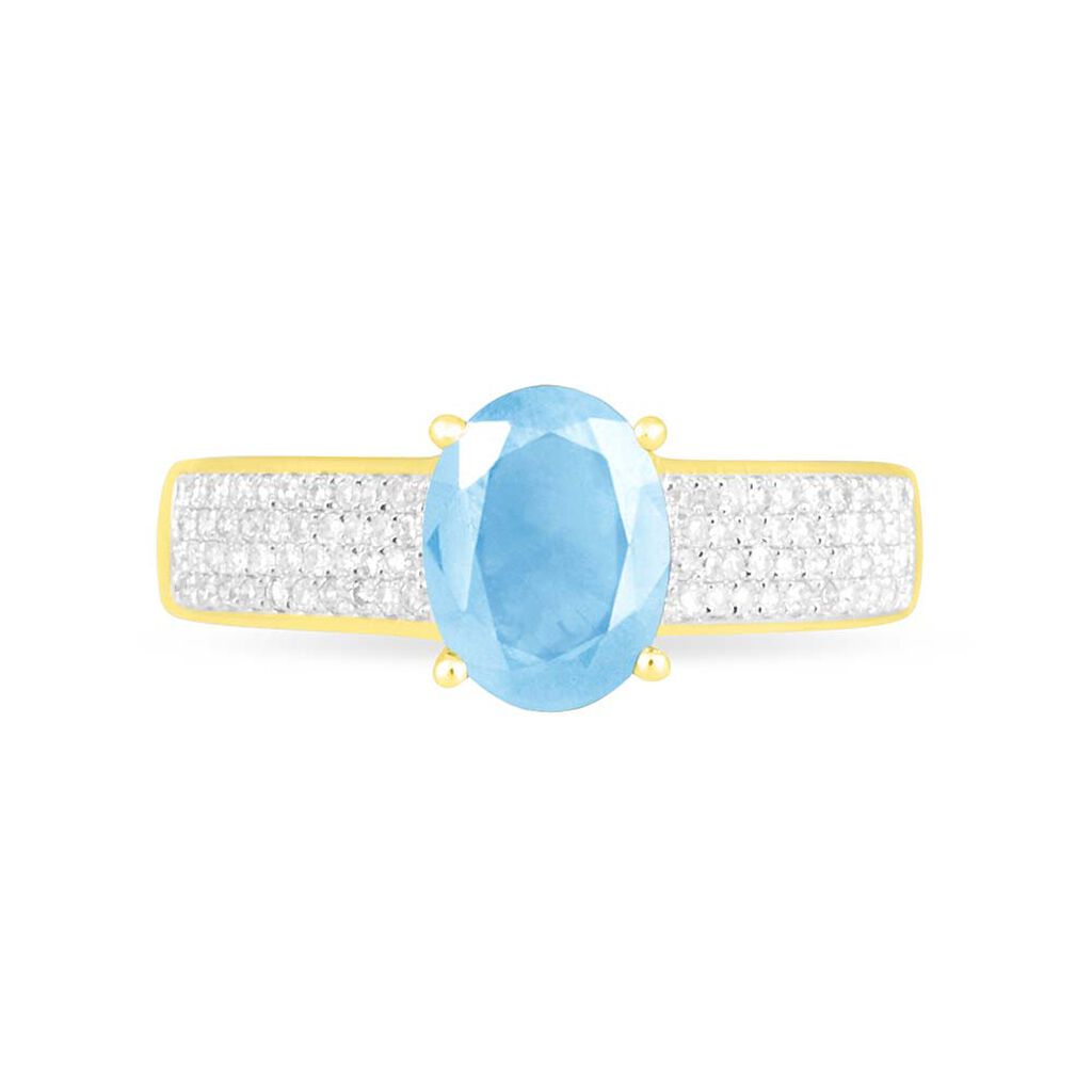 Bague Crista Or Jaune Topaze Et Diamant - Bagues solitaires Femme | Histoire d’Or