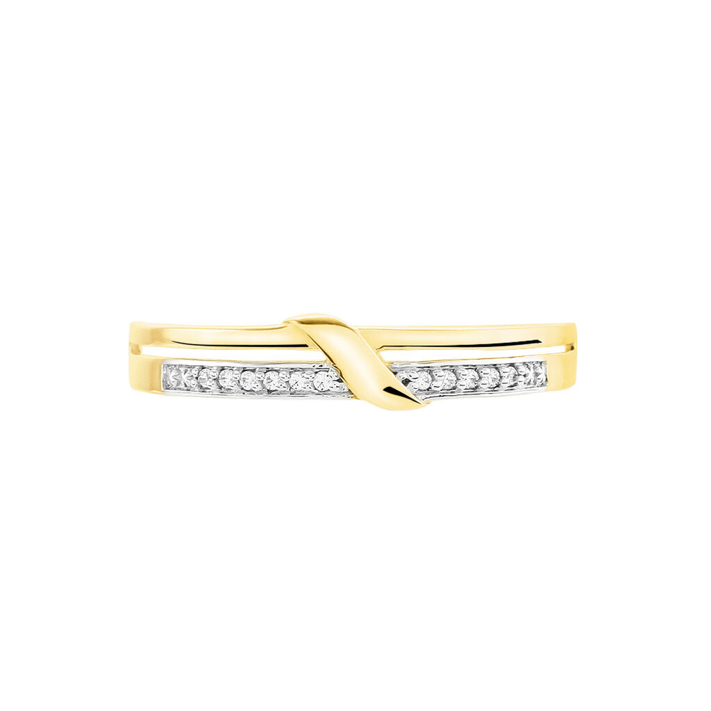 Bague Daynis Or Jaune Diamant - Bagues avec pierre Femme | Histoire d’Or