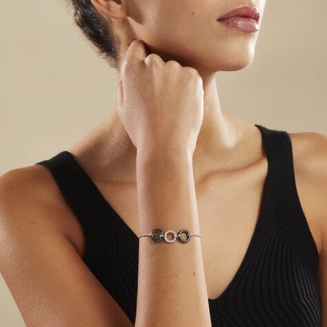 Bracelet Magalie Argent Blanc Céramique Et Oxyde De Zirconium - Bracelets fantaisie Femme | Histoire d’Or