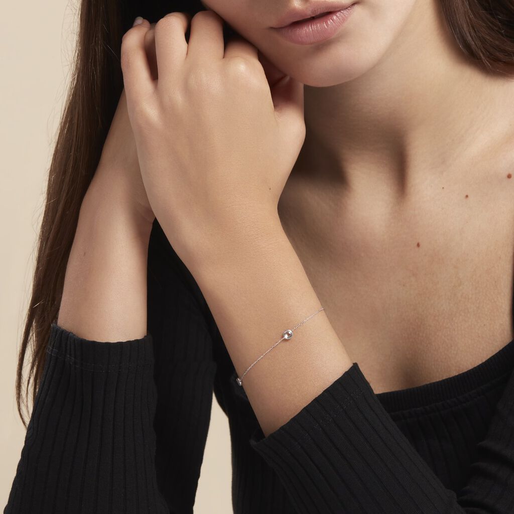 Bracelet Dennis Or Blanc Topaze - Bracelets Femme | Histoire d’Or