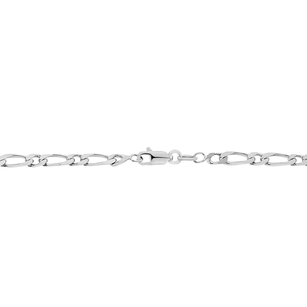 Cha&icirc;ne Anilo Maille Altern&eacute;e Argent Blanc - Chaines Homme | Histoire d&rsquo;Or