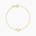 Bracelet Or Jaune Vehanouche Oxydes De Zirconium - Bracelets Enfant | Histoire d&rsquo;Or