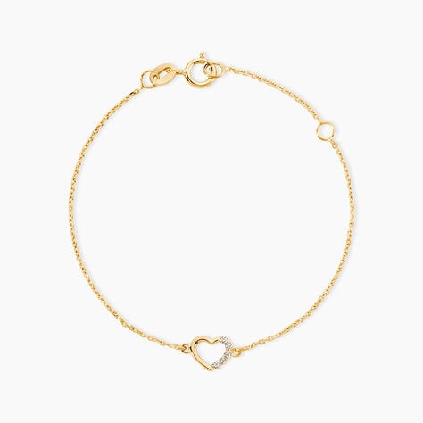 Bracelet Or Jaune Vehanouche Oxydes De Zirconium - Bracelets Enfant | Histoire d&rsquo;Or