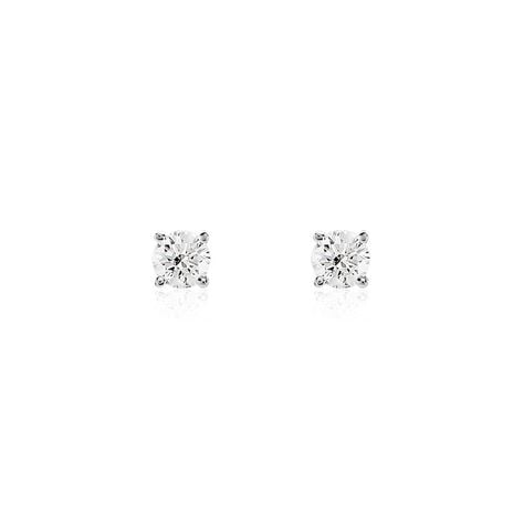 Boucles D'oreilles Puces One Or Jaune Diamants - Clous d'oreilles Femme | Histoire d&rsquo;Or