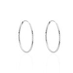 Cr&eacute;oles Argent Blanc Agathe - Boucles d'oreilles cr&eacute;oles Femme | Histoire d&rsquo;Or