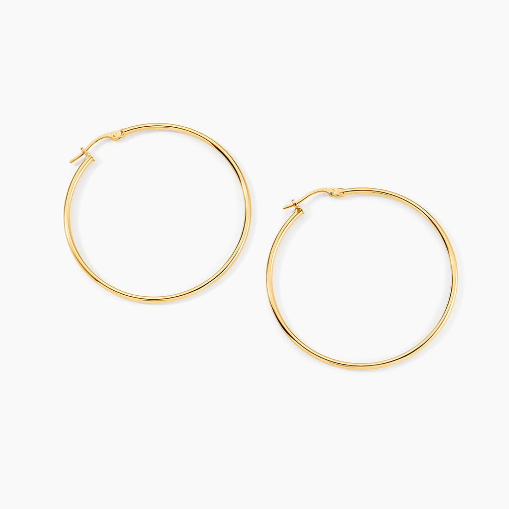 Cr&eacute;oles Agapanthe Or Jaune - Boucles d'oreilles cr&eacute;oles Femme | Histoire d&rsquo;Or