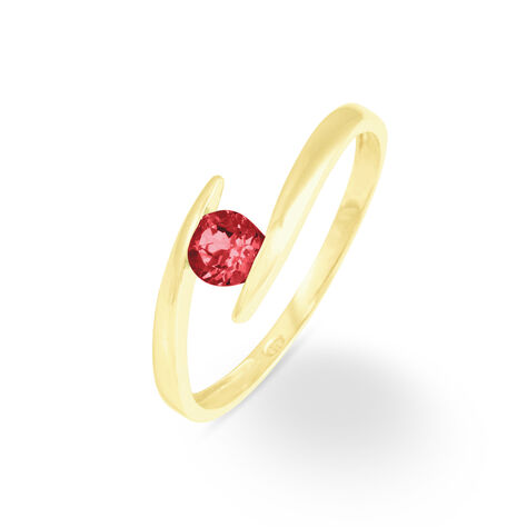 Bague Tiphaine Or Jaune Rubis - Bagues solitaires Femme | Histoire d&rsquo;Or