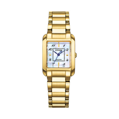 Montre Citizen Ladies Square Nacre Blanche - Montres Femme | Histoire d&rsquo;Or