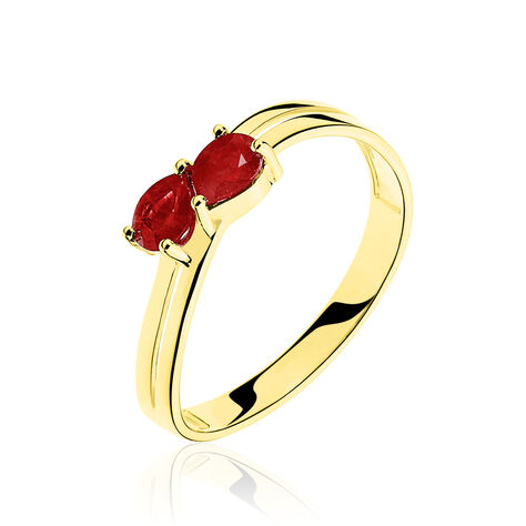 Bague Leila Or Bicolore Rubis - Bagues avec pierre Femme | Histoire d’Or