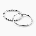 Cr&eacute;oles Argent Blanc Diane - Boucles d'oreilles cr&eacute;oles Femme | Histoire d&rsquo;Or