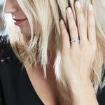 Bague Orchidee Or Blanc Topaze Oxyde De Zirconium - Bagues avec pierre Femme | Histoire d&rsquo;Or