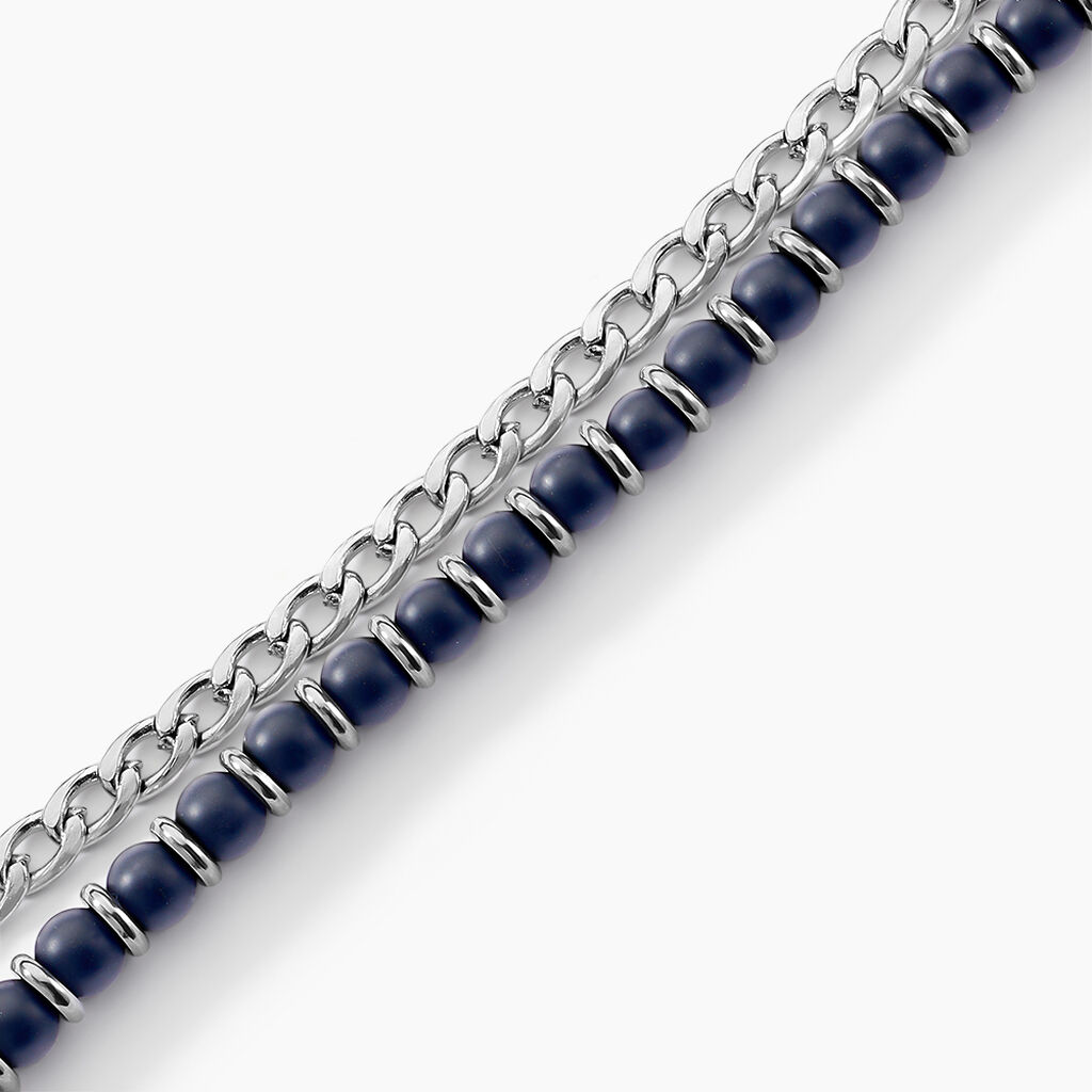 Bracelet Magalos Acier Blanc Onyx - Bracelets Homme | Histoire d&rsquo;Or