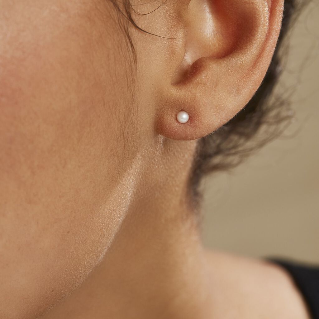 Boucles D'oreilles Suki Or Jaune Perle De Culture - Clous d'oreilles Famille | Histoire d’Or