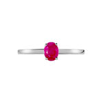 Bague Lily Or Blanc Rubis - Bagues solitaires Femme | Histoire d&rsquo;Or