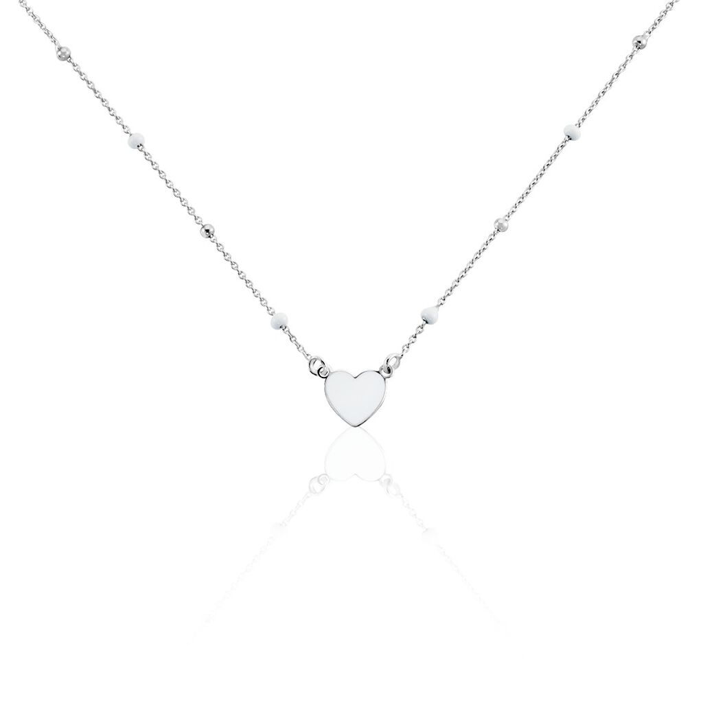 Collier Argent Blanc Augustine - Colliers fantaisie Femme | Histoire d&rsquo;Or