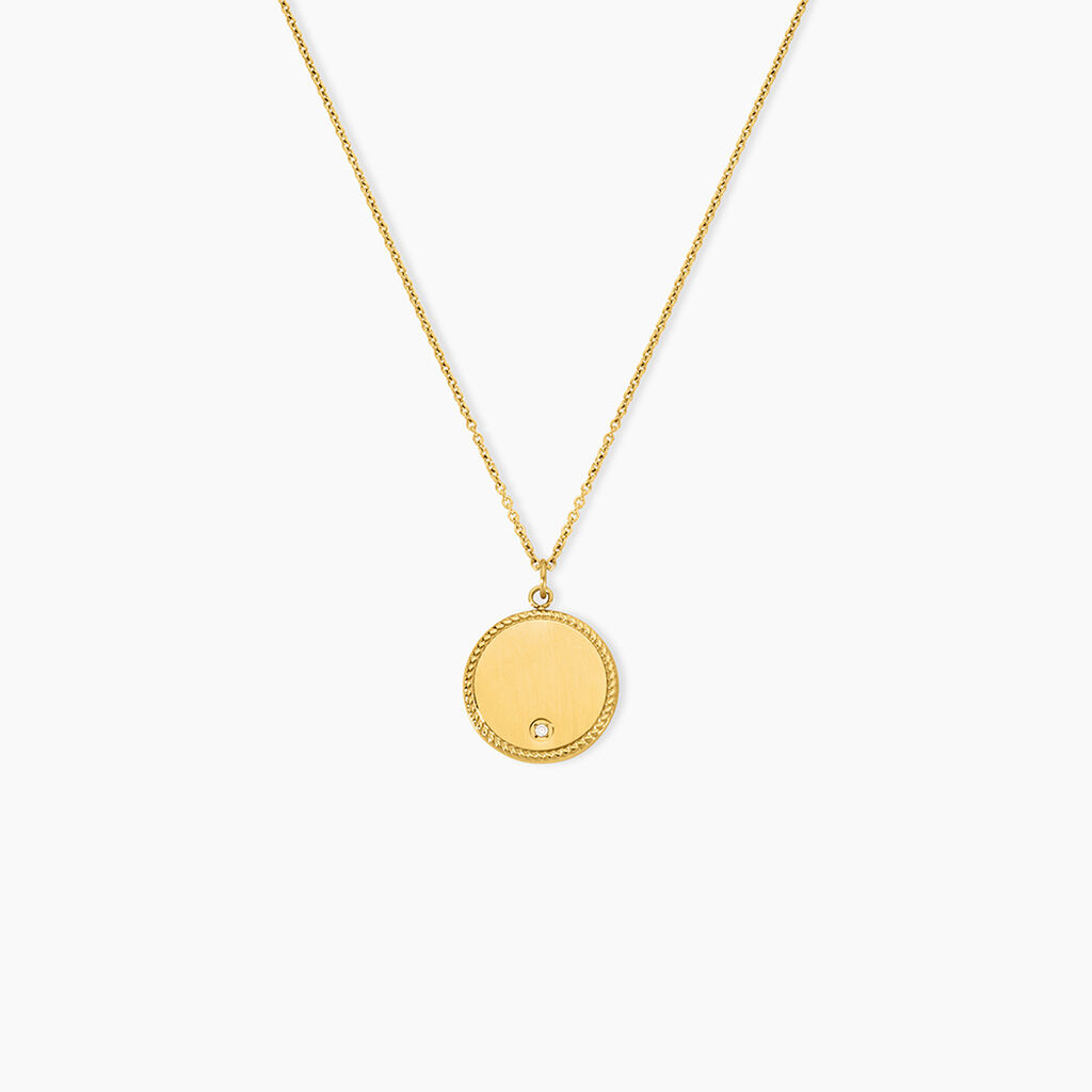 Collier Sevilla Acier Jaune Oxyde De Zirconium - Colliers fantaisie Femme | Histoire d&rsquo;Or