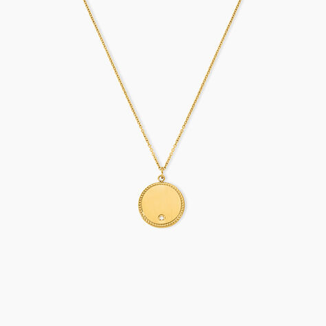 Collier Sevilla Acier Jaune Oxyde De Zirconium - Colliers fantaisie Femme | Histoire d&rsquo;Or