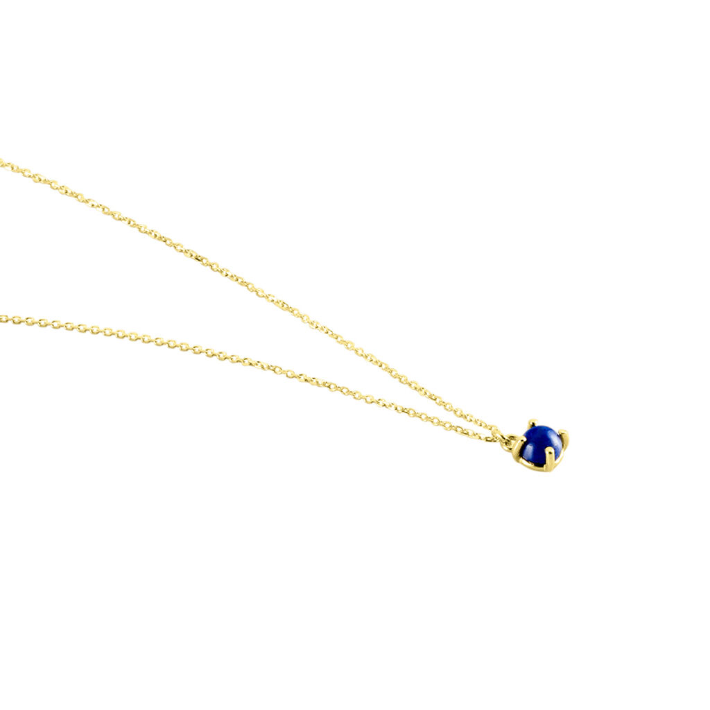 Collier Campsis Or Jaune Lapis Lazuli - Colliers Femme | Histoire d’Or