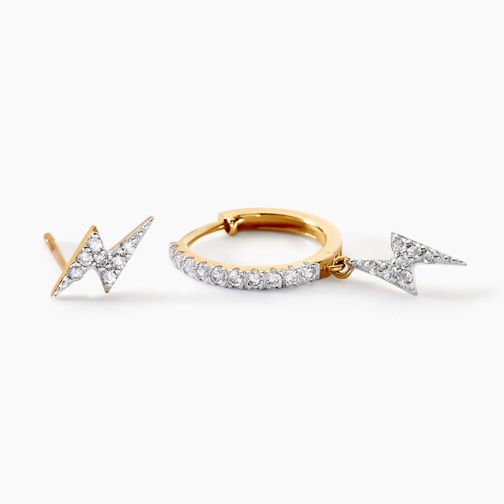 Bijoux D'oreilles Kirsteen Or Jaune Oxyde De Zirconium - Ear cuffs Femme | Histoire d’Or