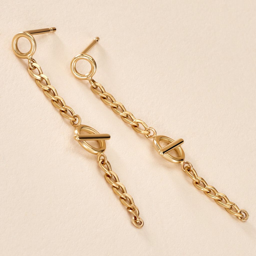 Boucles D'oreilles Pendantes Chain Or Jaune - Boucles d'oreilles pendantes Femme | Histoire d’Or