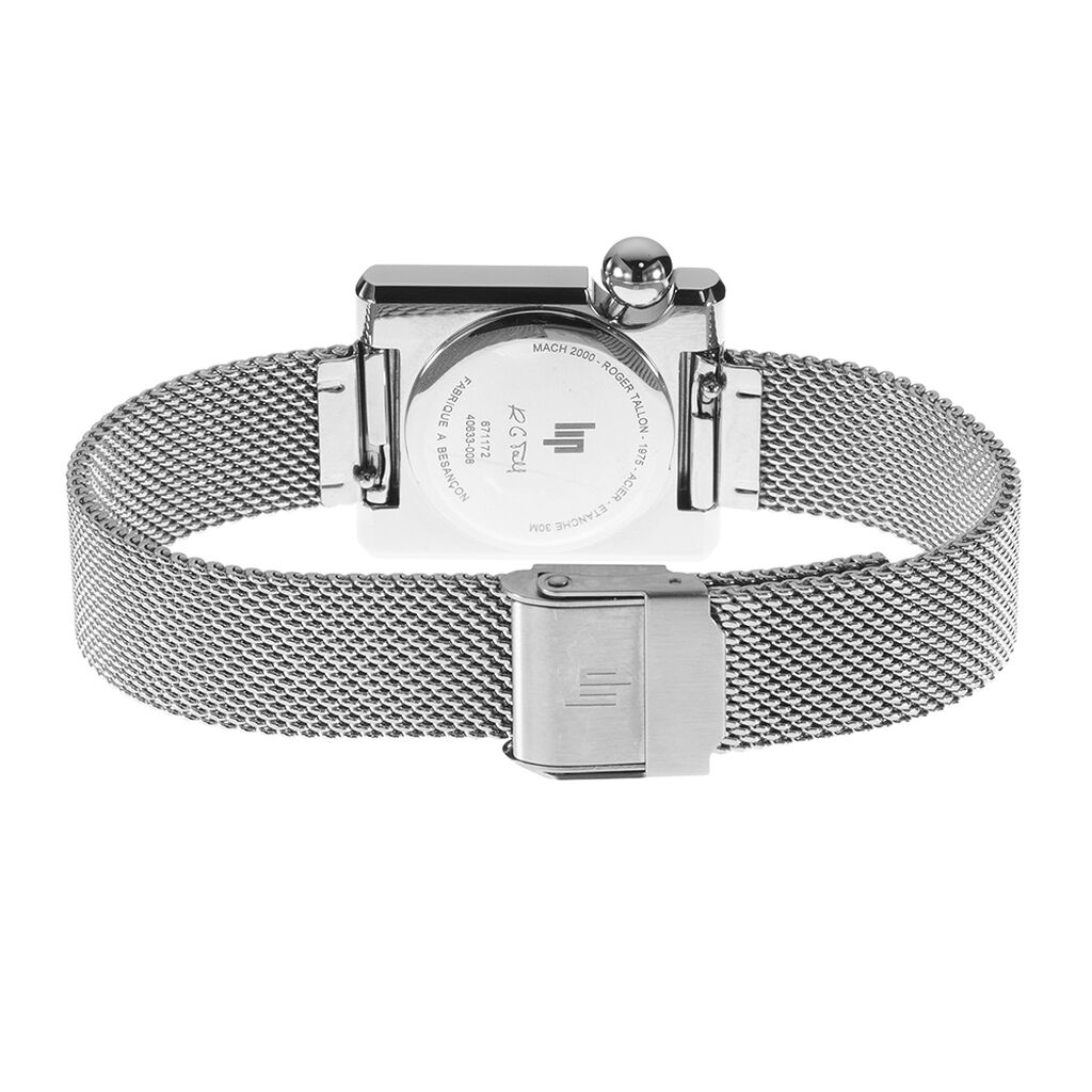 Montre Lip Mach 2000 Mini Square Argent&eacute; - Id&eacute;es cadeaux Femme | Histoire d&rsquo;Or