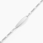 Bracelet Identit&eacute; Bartolomee Or Blanc - Bracelets Communion Enfant | Histoire d&rsquo;Or