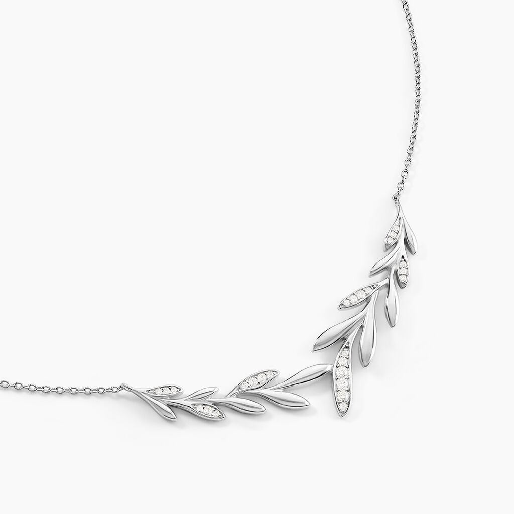 Collier Andeol Argent Blanc Oxyde De Zirconium - Colliers fantaisie Femme | Histoire d&rsquo;Or