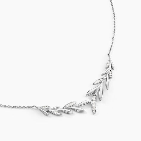 Collier Andeol Argent Blanc Oxyde De Zirconium - Colliers fantaisie Femme | Histoire d&rsquo;Or