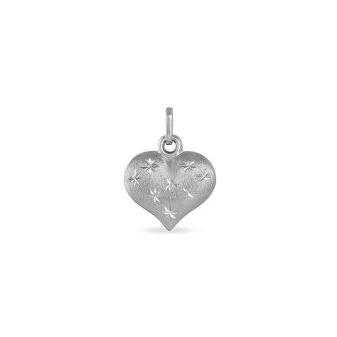 Pendentif Eudocie Coeur Mat Et Brillant Or Blanc - Pendentifs Famille | Histoire d’Or
