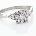 Bague Cierra Platine Blanc Diamant - Bagues solitaires Femme | Histoire d&rsquo;Or