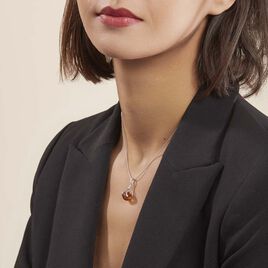 Collier Argent Blanc Derya Ambre - Colliers fantaisie Femme | Histoire d’Or