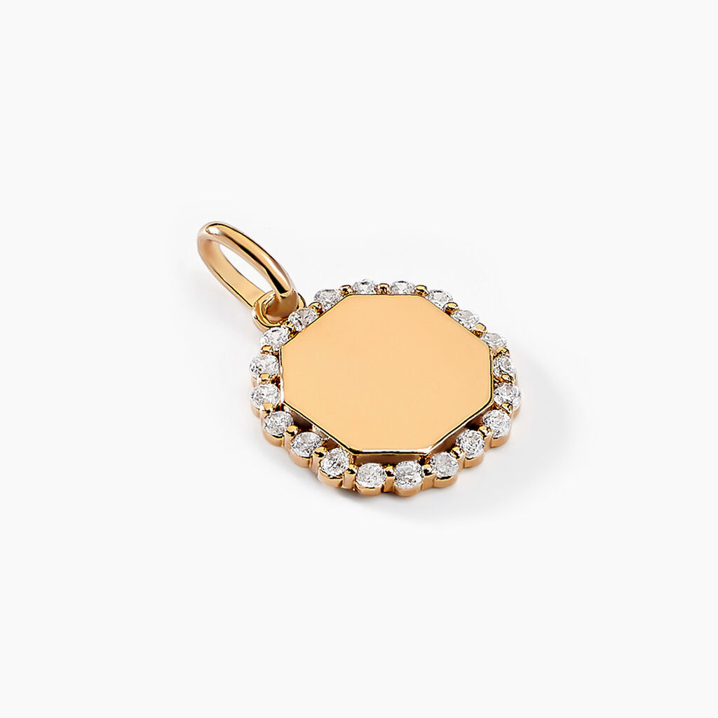Pendentif Tissem Plaqu&eacute; Or Dor&eacute; Oxyde De Zirconium - Pendentifs Femme | Histoire d&rsquo;Or
