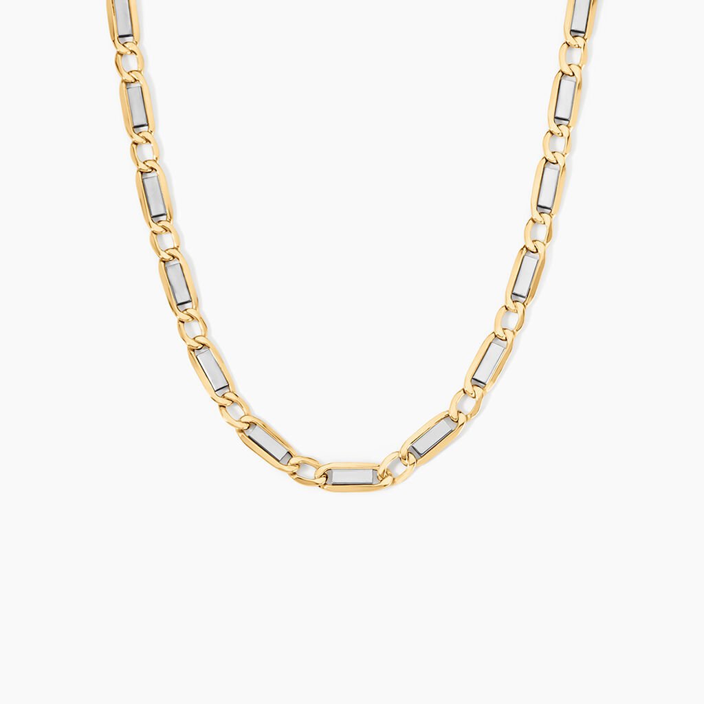 Collier Danae Plaquette Or Bicolore - Chaines Homme | Histoire d’Or