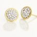 Boucles D'oreilles Puces Edmee Cercle 0 Or Jaune Strass - Clous d'oreilles Femme | Histoire d’Or