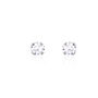 Boucles D'oreilles Puces Eddie Or Blanc Oxyde De Zirconium