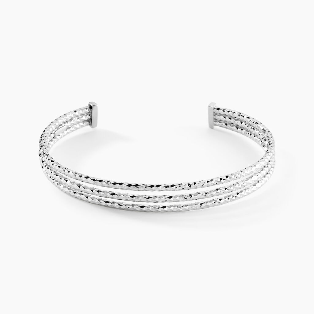 Bracelet Jonc Rachelle Argent Blanc