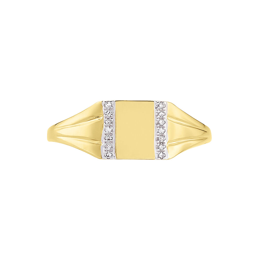 Chevalière Earl Or Jaune Diamant - Chevalières Femme | Histoire d’Or